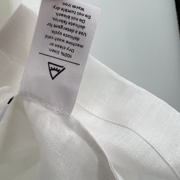Sleeper Women’s Linen Pajama Set Button Front Shirt Pants Paper White 1/XS-S NWT - Picture 7 of 10